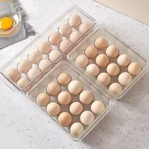 Kitchen Refrigerator Transparent Drawer-Style Transparent Storage Egg Container Plastic Tray