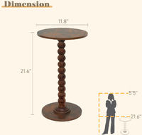 Table basse et table d'appoint en bois massif moderne, gain de place, meubles de salon avec un design durable
