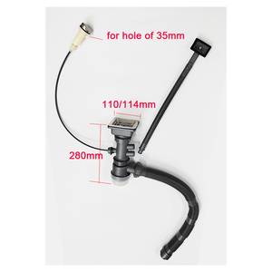 Tự động nâng thép không gỉ PVD tráng hiện đại Bồn Rửa Nhà Bếp Lọc thoát nước kiểm soát chuyển đổi 47 Mét linh hoạt ống cống - Product Image 5