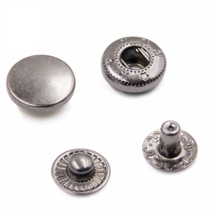 Four Parts 9mm 12 mm 20mm Leather Snap <b>Button</b> Set Flat Metal <b>Button</b> - Product Image 2