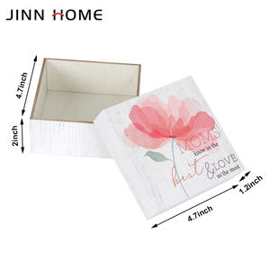 Caja de almacenamiento de <span class=keywords><strong>madera</strong></span> para el hogar Jinn, estilo Art Deco, decoración del hogar pintada a mano para envolver regalos, modelo tallado, pintura de amor - Product Image 6