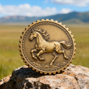 Monete con Design 3D di Animali Vendita all'Ingrosso Moneta da Collezione in Metallo 3D Regalo Personalizzato Moneta Commemorativa Retrò in Metallo Cavallo - Product Image 1