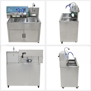 Máquina Limpiadora de Zapatos de Acero Inoxidable de 6 Cabezales Chengdu Hongfei, Calidad CE, Agua Fría, Multivoltaje, Alta Eficiencia - Product Image 5