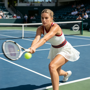 Top Deportivo <span class=keywords><strong>de</strong></span> Tenis a <span class=keywords><strong>Rayas</strong></span> para Mujer, Manga Corta, Plisado, Antiexposición, Falda Deportiva, Traje Deportivo <span class=keywords><strong>de</strong></span> Golf, Vestidos Deportivos - Product Image 3