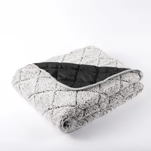 Оксфордский моющийся складной компактный шерпа-ковер на заказ, уличное одеяло, одеяло для кемпинга, пышное водонепроницаемое Флисовое одеяло
