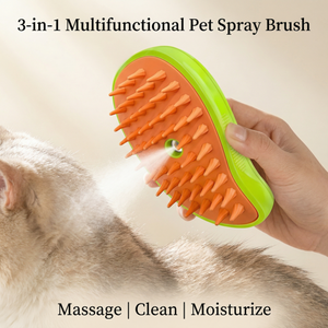 Cepillo Rociador de Agua Recargable 3 en 1 para Mascotas Peine de Vapor Suave para Pelo de Perro Cepillo de Vapor para Gato para Masaje, Baño y Limpieza - Product Image 1