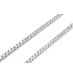 Trendy Unisex Hip Hop 3mm Lab Grown Diamond Tennis Chain 14K Gold Rose Gold Plated IGI Certified 18 Inch Gift Jewelry - Product Image 3