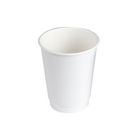 Gobelet en papier blanc creux épaissi double couche jetable personnalisable pour boissons chaudes et froides pour café, lait, thé, couvercle anti-brûlure