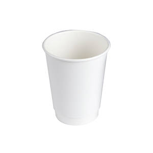 Taza de papel hueca blanca de doble capa gruesa desechable personalizable para bebidas frías calientes para café, <span class=keywords><strong>té</strong></span> de la leche, tapa antiescaldado - Product Image 1