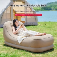 Canapé gonflable avec revêtement en PVC, fauteuil inclinable entièrement automatique pour le camping en plein air