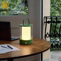 Lampe de bureau portable tactile à LED rechargeable, à intensité variable, à changement de couleur RVB, en métal, pour chambre à coucher, bar, style moderne minimaliste
