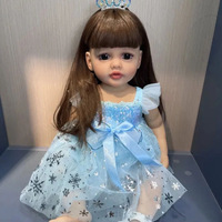 Poupée bébé reborn de 55 cm, jouets pour filles avec de longs cheveux, bébé nouveau-né réaliste simulé pour les enfants, cadeaux, accessoires de jeu d'imitation
