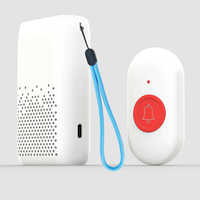 Nueva alarma de vibración de sonido y luz para sordos y silenciosos, buscapersonas inalámbrico para el hogar, timbre de vibración intermitente colorido