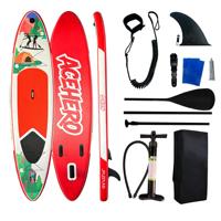 Planche de SUP gonflable portable, technologie Drop Stitch, gonflage rapide, système à 3 ailerons, écologique, avec sac à dos, pompe et pagaie