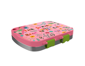 Resistente alta giapponese Bento Lunch Box in acciaio inox <span class=keywords><strong>Thermos</strong></span> contenitore per alimenti stile semplice riscaldabile per microonde per il lavoro dei bambini - Product Image 3