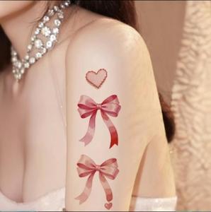Adesivi per Tatuaggi a Forma di Fiocco per Donne - Tatuaggi Temporanei Ecologici in Carta Impermeabile, Accessori Sexy per Trucco e Feste di San Valentino - Product Image 3