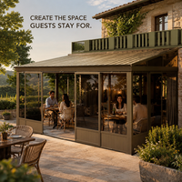 Pergola d'extérieur en aluminium de qualité supérieure 4x3 m pour projets résidentiels, commerciaux et hôteliers, avec configuration en kit