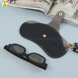 Casing kacamata hitam kulit PU lembut dengan tali casing perjalanan pelindung untuk kacamata bisnis & hadiah promosi - Product Image 2