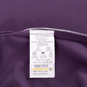 Literie de maison 100% Polyester <span class=keywords><strong>drap</strong></span>-<span class=keywords><strong>housse</strong></span> de lit de couleur unie pour la maison hôtel - Product Image 4