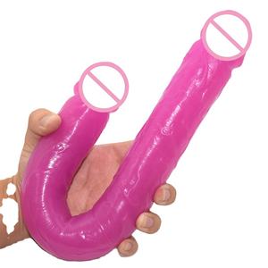 Jouets sexuels LUUK Fetish Fantasy Double Delight Vagina, gode double extrémité de 16,9 pouces pour femme, utilisation <span class=keywords><strong>en</strong></span> trio - Product Image 1