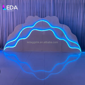 Décoration de scène de mariage personnalisée LEDA, toile de fond en métal avec éclairage RVB, décoration de mariage pour la décoration d'événements - Product Image 3
