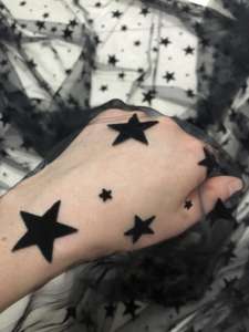 Широкая черная сетчатая Тюлевая ткань со звездами на Хэллоуин для украшения или юбки для девочек - Product Image 5