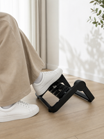 Repose-pieds ergonomique Twinco sous le bureau, hauteur réglable, repose-pieds pliable inclinable avec pieds en caoutchouc antidérapants
