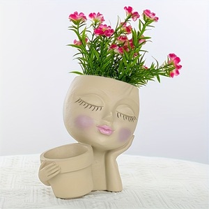 Kleine creatieve bloempot met drainagegat voor binnen en buiten, geschikt voor succulenten, planten, voor thuis, bureau, tuin decoratie - Product Image 3