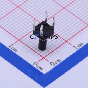 K2-1109DP-K4SW-01 Tactile Switch Through hole-4P,4.5x4.5mm Switch Single Pole Single Throw Round Button 2.5N Through Hole - Product Image 2