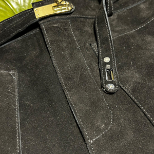 Shorts <span class=keywords><strong>in</strong></span> <span class=keywords><strong>pelle</strong></span> nera Shorts <span class=keywords><strong>in</strong></span> <span class=keywords><strong>pelle</strong></span> scamosciata <span class=keywords><strong>pantaloncini</strong></span> da donna <span class=keywords><strong>in</strong></span> vera <span class=keywords><strong>pelle</strong></span> con cintura 2025 primavera nuovi - Product Image 4