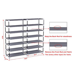 <span class=keywords><strong>Wuhuan</strong></span> ชั้นวางรองเท้า6ชั้น,กล่องใส่รองเท้าสีดำผลิตจากผ้าใยสังเคราะห์สำหรับใช้ในบ้าน - Product Image 4