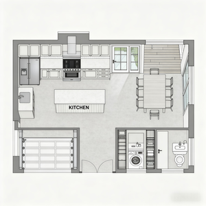 Conception <span class=keywords><strong>de</strong></span> villa américaine moderne à deux étages avec plan <span class=keywords><strong>de</strong></span> 3 chambres, garage pour <span class=keywords><strong>2</strong></span> <span class=keywords><strong>voitures</strong></span>, salle à manger, espaces extérieurs, design 3D - Product Image 6