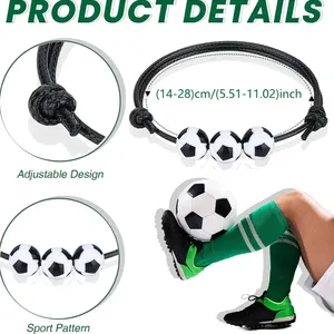 10 unids/bolsa deportes fiesta encanto fútbol pulsera capitán fútbol pulseras inspiradoras pulseras deporte regalo - Product Image 3