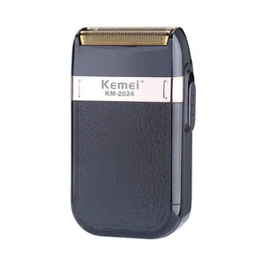 KEMEI KM-2024 ABS往复式电动剃须刀USB可充电面包修剪器防水男士剃须刀剃须刀