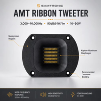 Samtronic Nouveau Tweeter à Ruban AMT en Aluminium de 74 mm, Transducteur Audio 89 dB
