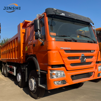 Camion benne basculante diesel d'occasion SINOTRUK HOWO 8X4 12 roues Euro 2 351-450HP 10-15T 1000-1500Nm Moteur Weichai Caméra arrière Exploitation minière