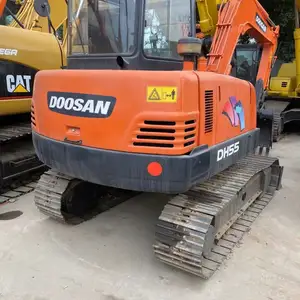 Ucuz fiyat Doosan kullanılan mini ekskavatör DH55 bahçesinde iyi durumda ikinci el kazıcı DH55 sıcak satış