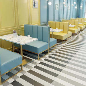 Canapé-lit de luxe de haute qualité, personnalisé, pour restaurant commercial, salon de thé au <span class=keywords><strong>lait</strong></span>, mobilier de restaurant, stand - Product Image 4