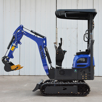 Pengiriman Gratis Excavator Mini Crawler Digger Pompa Eaton Motor Daya Gali Tinggi 0.8 Ton Mini Excavator Dijual