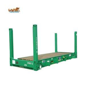 20 20ft 20 '20 ft Flat Rack Flatrack Fixed Corner Post Contenedor de envío a la venta - Product Image 2