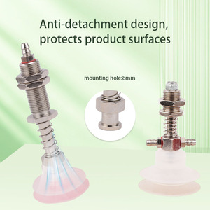 Ventosa de vacío de plástico para piezas neumáticas industriales, con orificio de montaje <span class=keywords><strong>M8</strong></span>, almohadilla de agarre para robot de vacío, para recoger y colocar en moldeo por inyección - Product Image 4