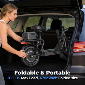 Foldable Electric Scooter Adult Urban Commute Escooter 48V 500W 10.4Ah App Enabled 40-60km Range 31-40km/h <strong>Basket</strong> Carry <strong>Bag</strong> <strong>UK</strong> - Product Image 4