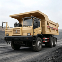 Camion benne minier SINOTRUK HW135 6x4 à carrosserie large, 90 tonnes, robuste, tout-terrain