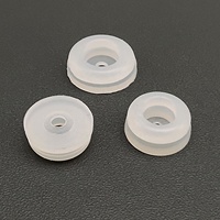Passe-câble en silicone translucide avec film anti-poussière, design rond double face, diamètre de trou de 8 à 18 mm, pour câbles jusqu'à 10 mm
