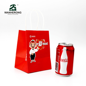 Sacchetti <span class=keywords><strong>carta</strong></span> boutique compras entrega de alimentos sacar bolsas de papel con asas - Product Image 3