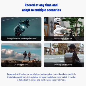 1080P xe máy <span class=keywords><strong>DVR</strong></span> phía trước xem phía sau xe máy Dash Cam video ghi 3 inch RGB độ sáng cao Đen tầm nhìn ban đêm - Product Image 4