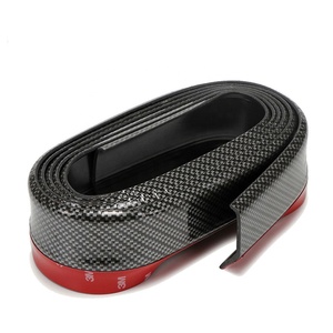 JDMotorsport88 Auto Universale 2.5m Nero In Fibra di Carbonio Look Anteriore Paraurti Posteriore Lip Splitter Spoiler Pannello Esterno Mantovana Mentoniera - Product Image 5