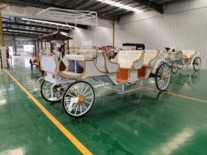 Carruaje Rosa Calabaza <span class=keywords><strong>Cenicienta</strong></span> Carruaje de película Carruaje de caballos blancos Fabricante - Product Image 6