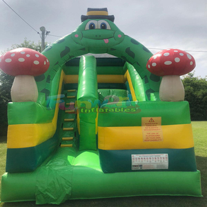 Tobogán inflable comercial de calidad profesional con diseño de rana para niños, castillo inflable para fiestas al aire libre. - Product Image 2
