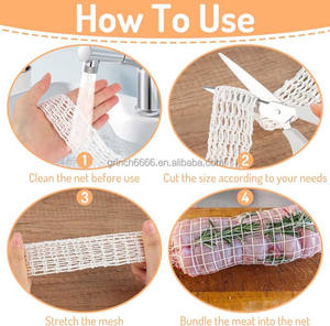 Filet à <span class=keywords><strong>jambon</strong></span> pour fumer 5 m 16 trous Filet à viande rôtie roulée Filet à rôtir <span class=keywords><strong>blanc</strong></span> Élastique Cuisson Fumer Stockage Suspendu Viande <span class=keywords><strong>Jambon</strong></span> Applicateur - Product Image 4